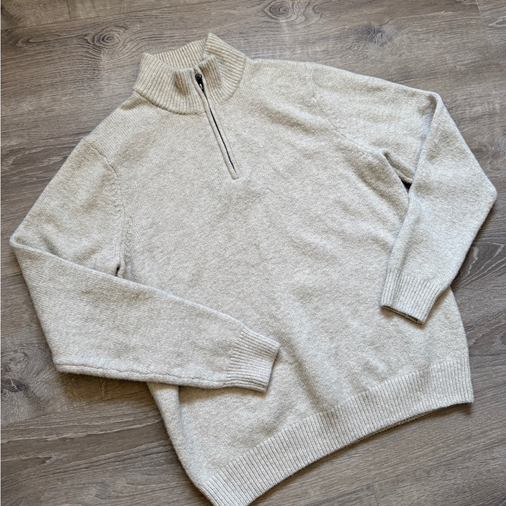 Amazon Essentials Men's Light Gray Zip-Up Sweater-Size L - Picture 3 of 10